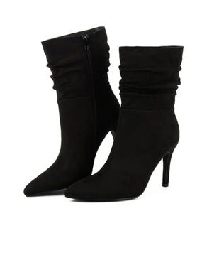NEW PUTU Stiletto High Heel Boots Slouchy Ankle Boots size: 8.5